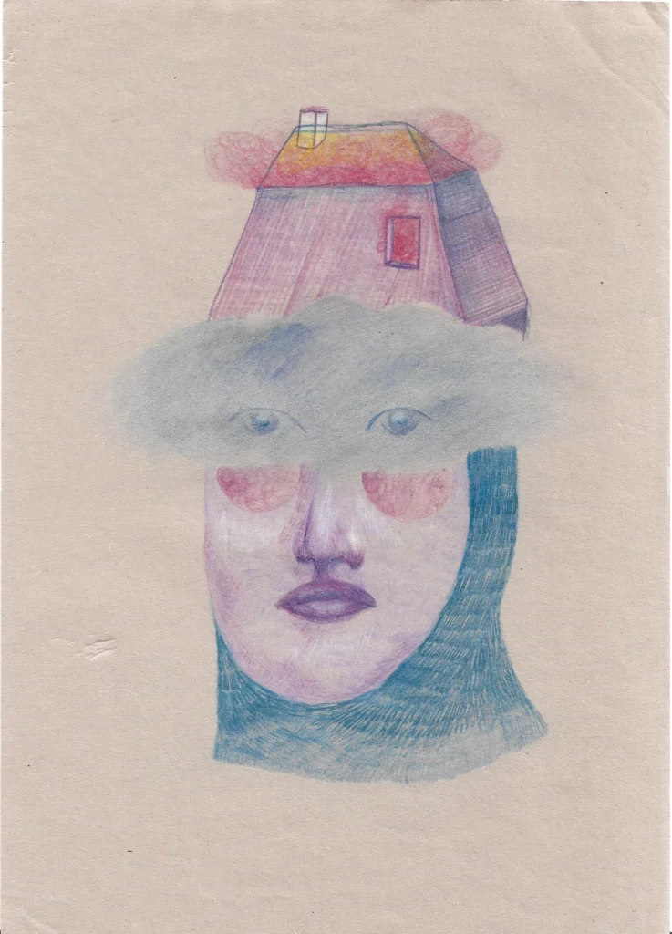 2020 a4 (4), covid, dessin, loneliness 2021 a5 (1), dessin, masque, camillepaulettejannette.com