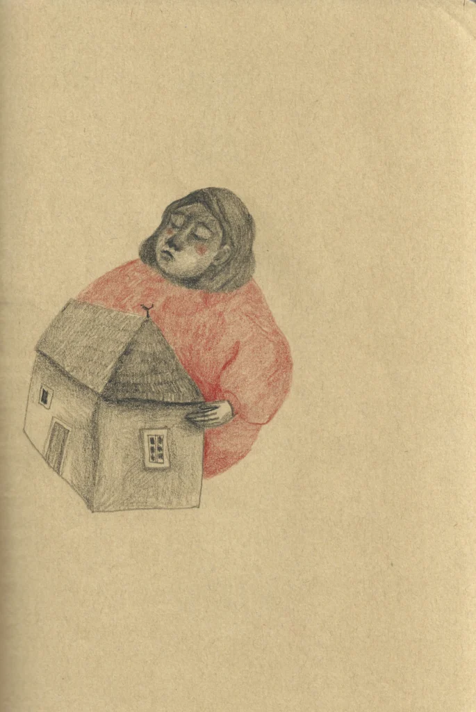 Casa a5 2021, portraits croquis, loneliness 2021 a5 (1), dessin, masque, camillepaulettejannette.com